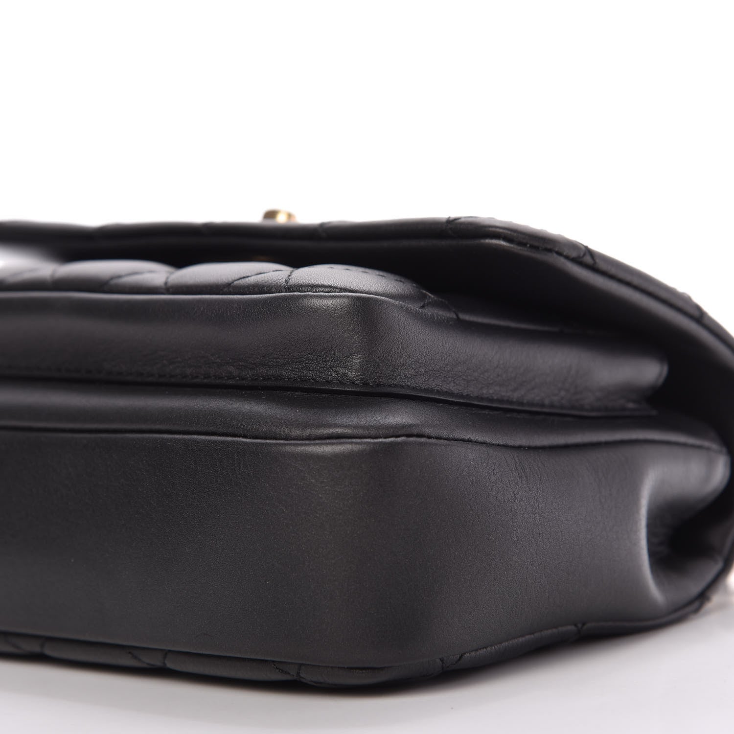 Chanel Calfskin Quilted Top Handle Flap Black 7 of 11