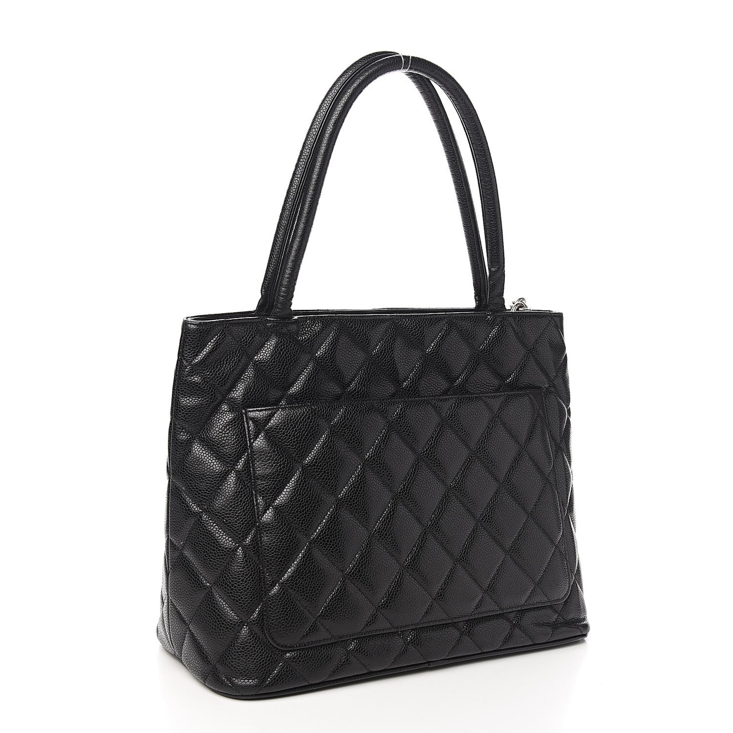 Caviar Quilted Medallion Tote Black