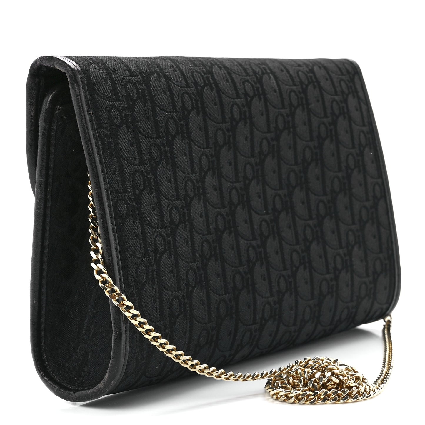 Monogram Chain Flap Black
