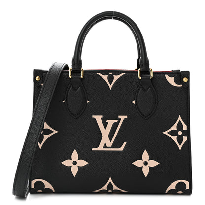 Louis Vuitton Empreinte Monogram Giant Onthego PM Black Beige 1 of 9