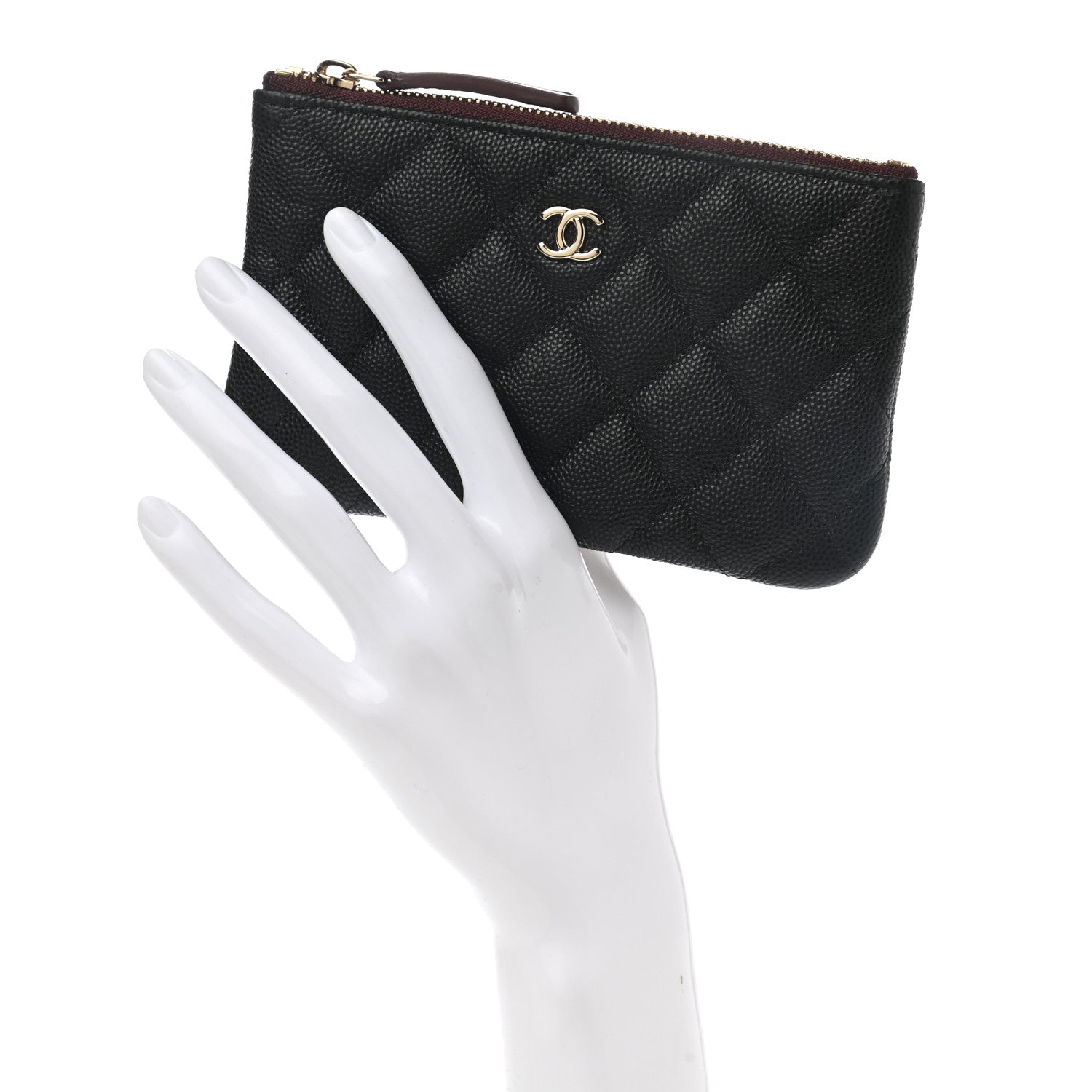 Chanel Caviar Quilted Small Cosmetic Case Black 2 of 9