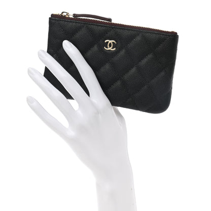 Chanel Caviar Quilted Small Cosmetic Case Black 2 of 9