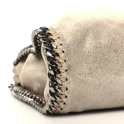 Stella McCartney Metallic Shaggy Deer Mini Falabella Fold Over Tote Gold 8 of 9