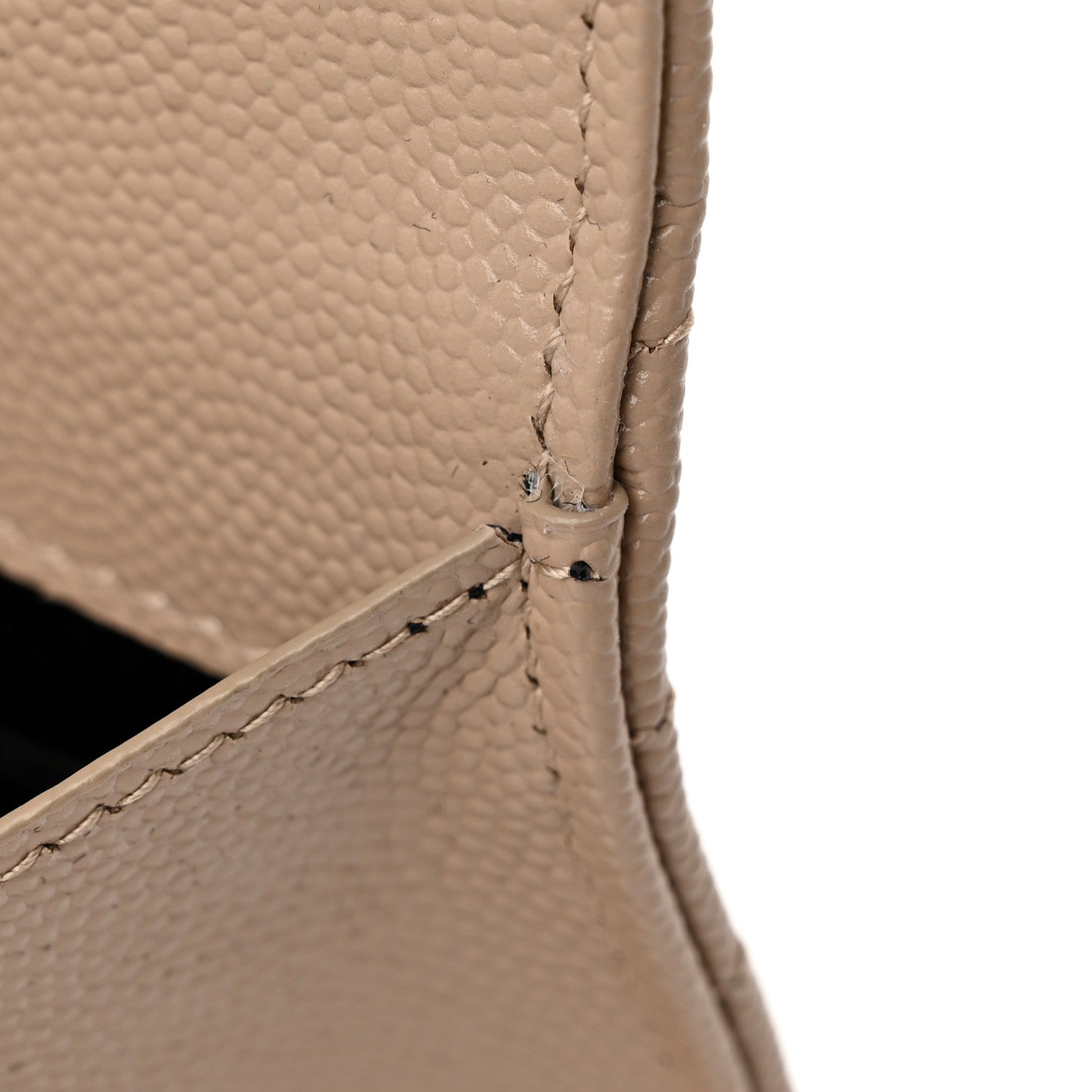 Saint Laurent Grain De Poudre Matelasse Chevron Monogram Envelope Clutch Dark Beige 9 of 10