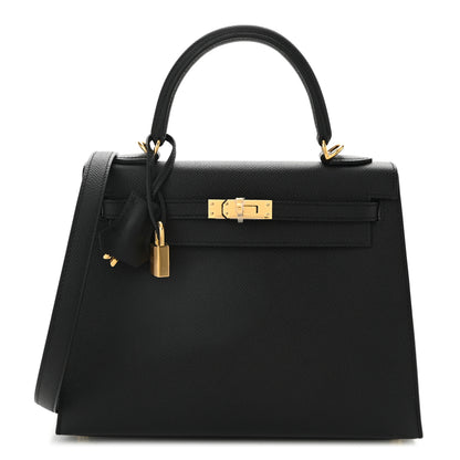 Hermes Epsom Kelly Sellier 25 Black 1 of 11