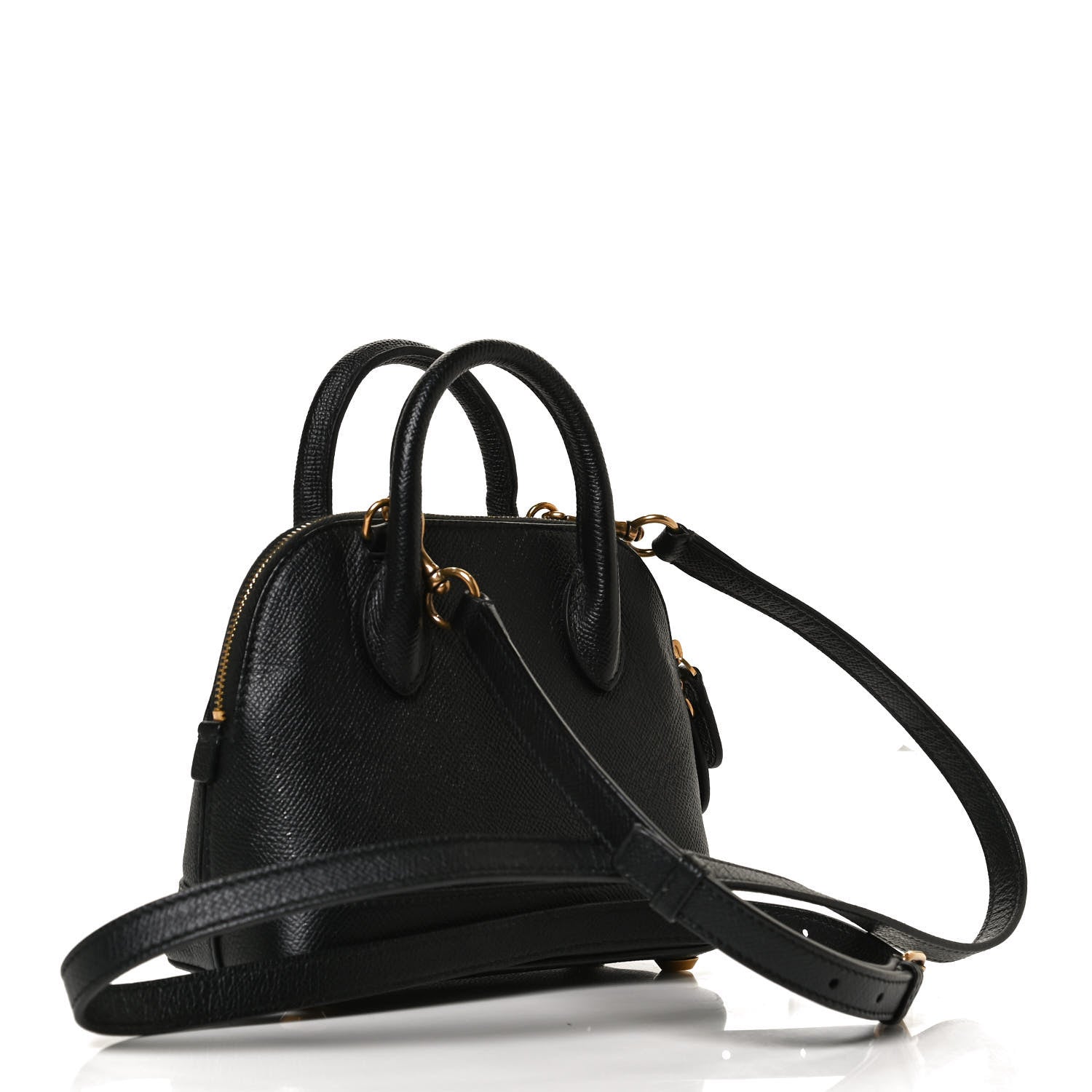 Balenciaga Signature Grained Calfskin XXS Ville Top Handle Bag Black White 3 of 13