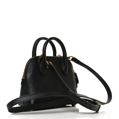 Balenciaga Signature Grained Calfskin XXS Ville Top Handle Bag Black White 3 of 13
