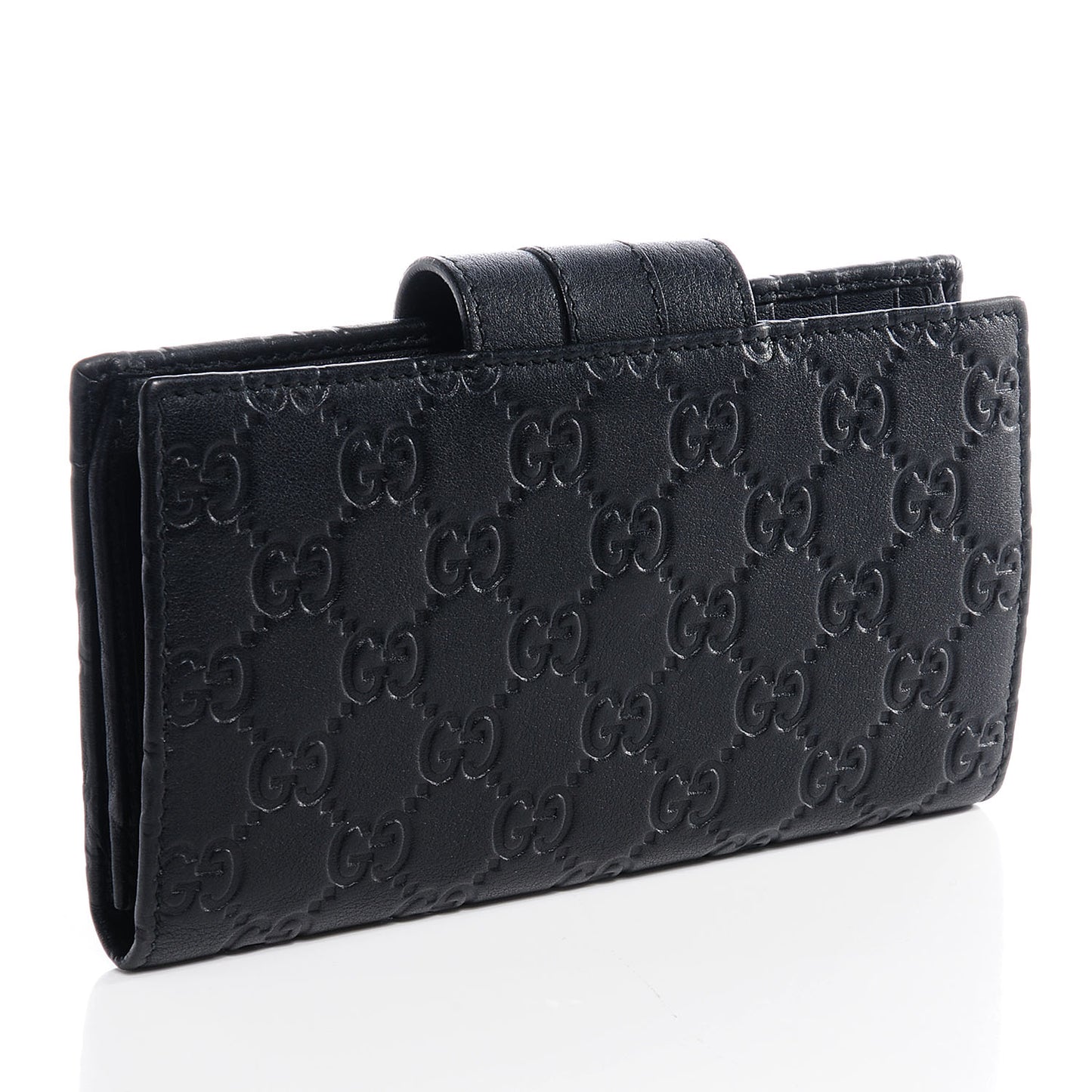 Guccissima Ladies Web Long Wallet Black