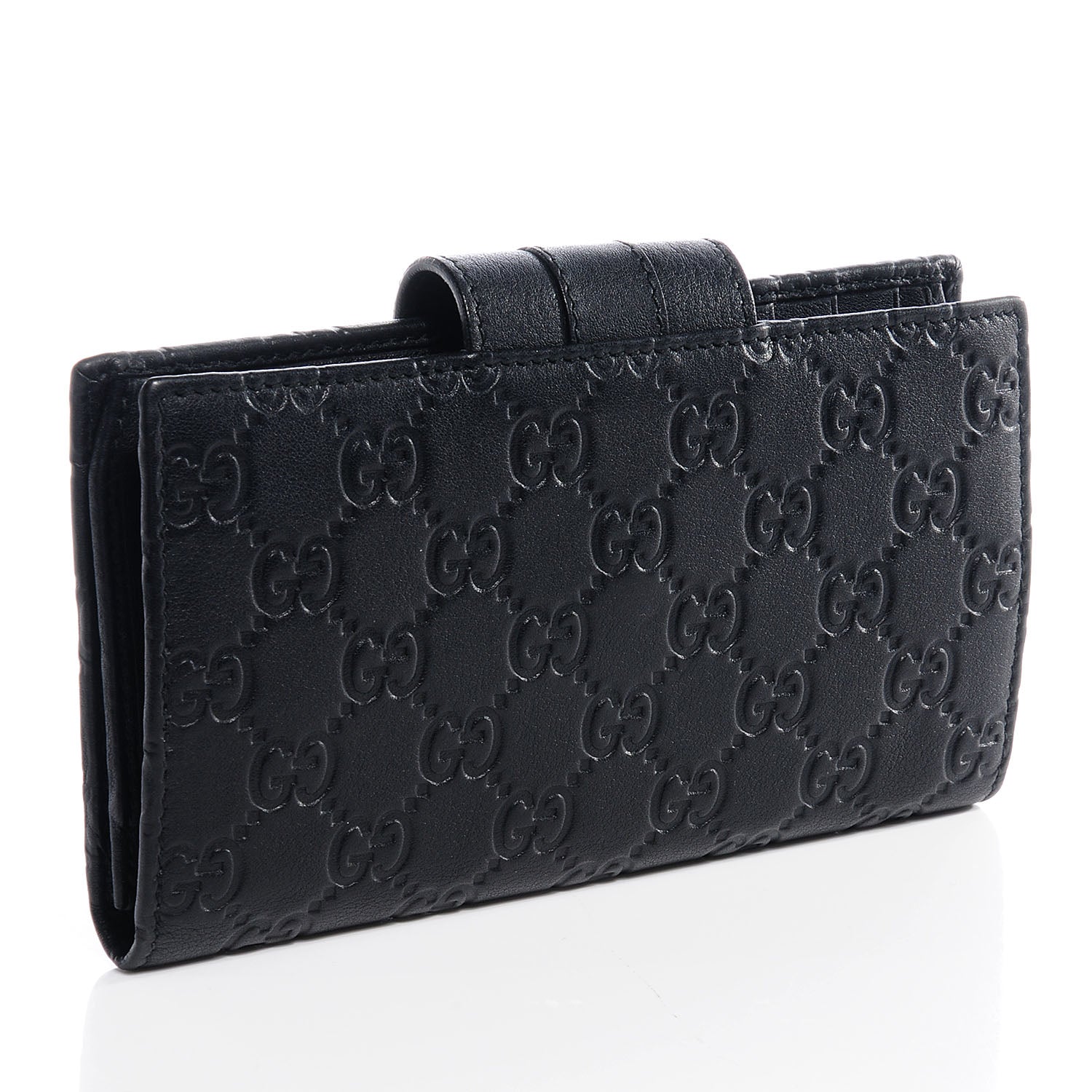 Gucci Guccissima Ladies Web Long Wallet Black 3 of 6