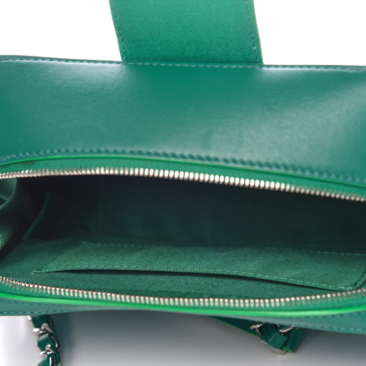 Lambskin Quilted Bi-Color CC Box Camera Case Green