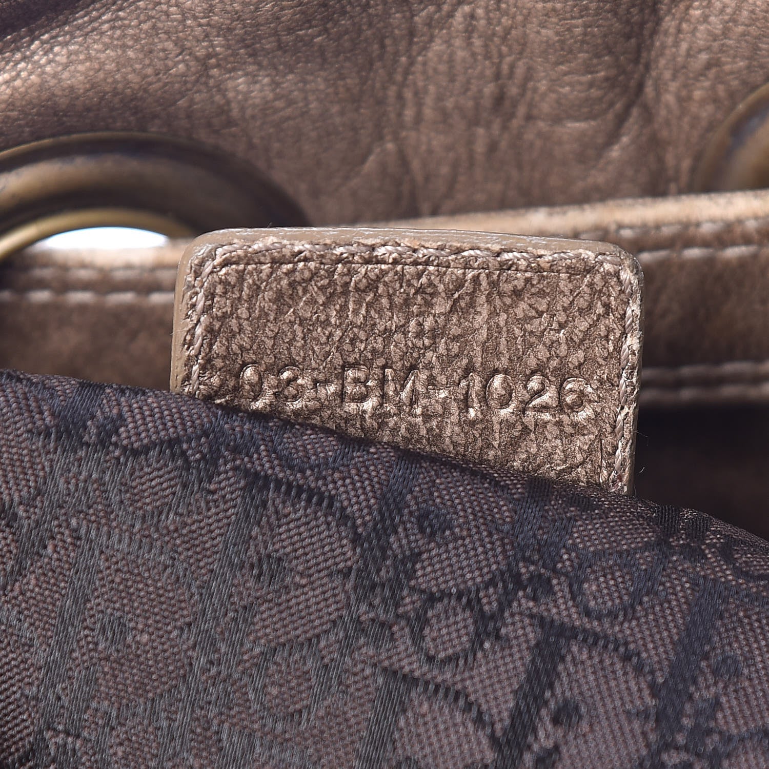 Christian Dior Lambskin Cannage Drawstring Bag Bronze 7 of 9