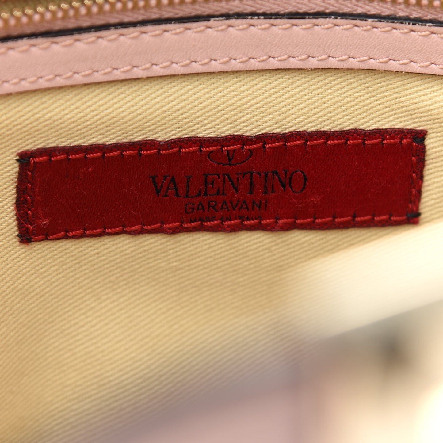 Vitello Small Rockstud Double Handle Tote Water Rose