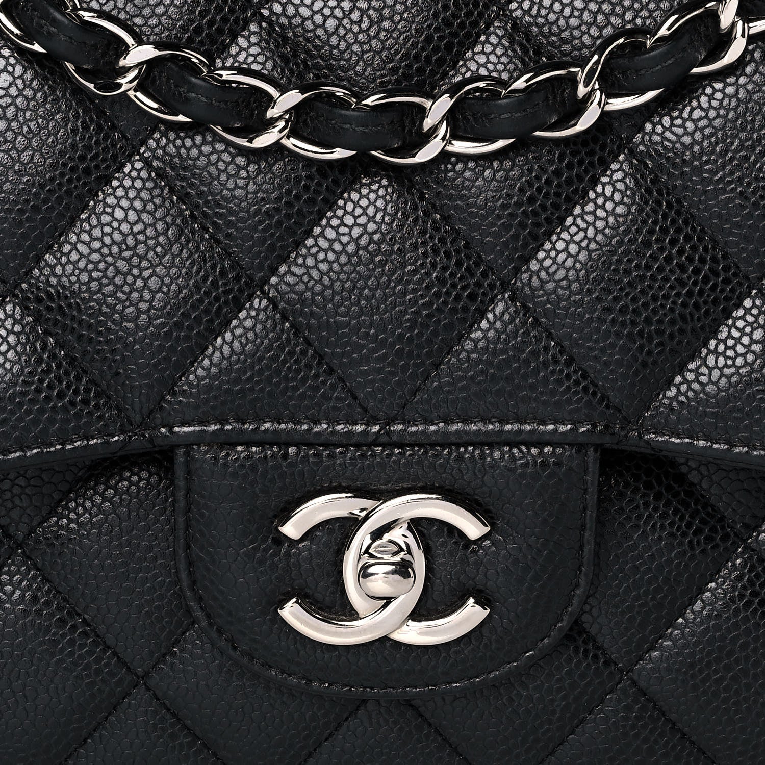 Chanel Caviar Quilted Jumbo Double Flap Black 7 of 11