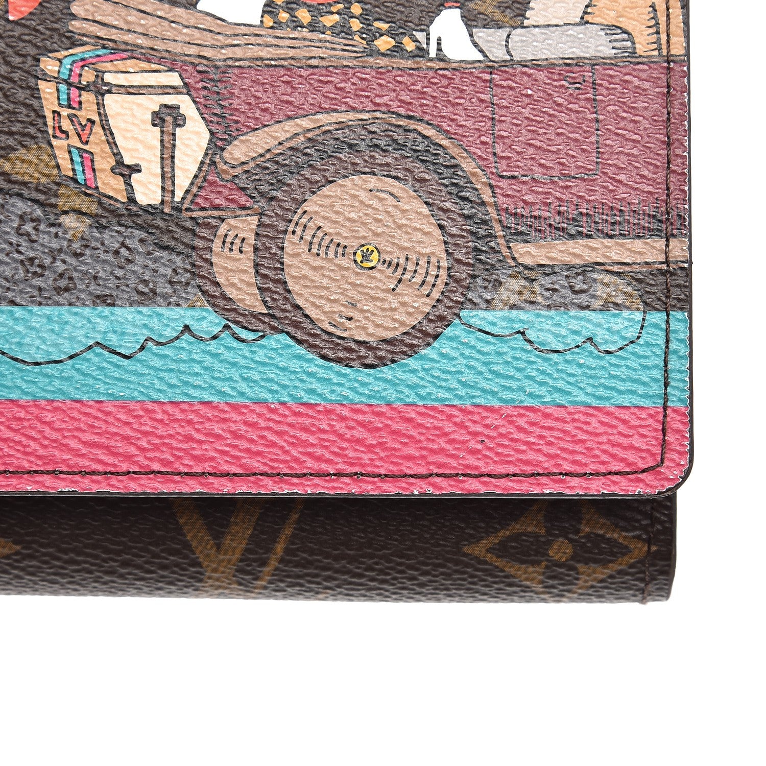 Louis Vuitton Monogram 2015 Christmas Animation Sarah Wallet Hibiscus 8 of 9