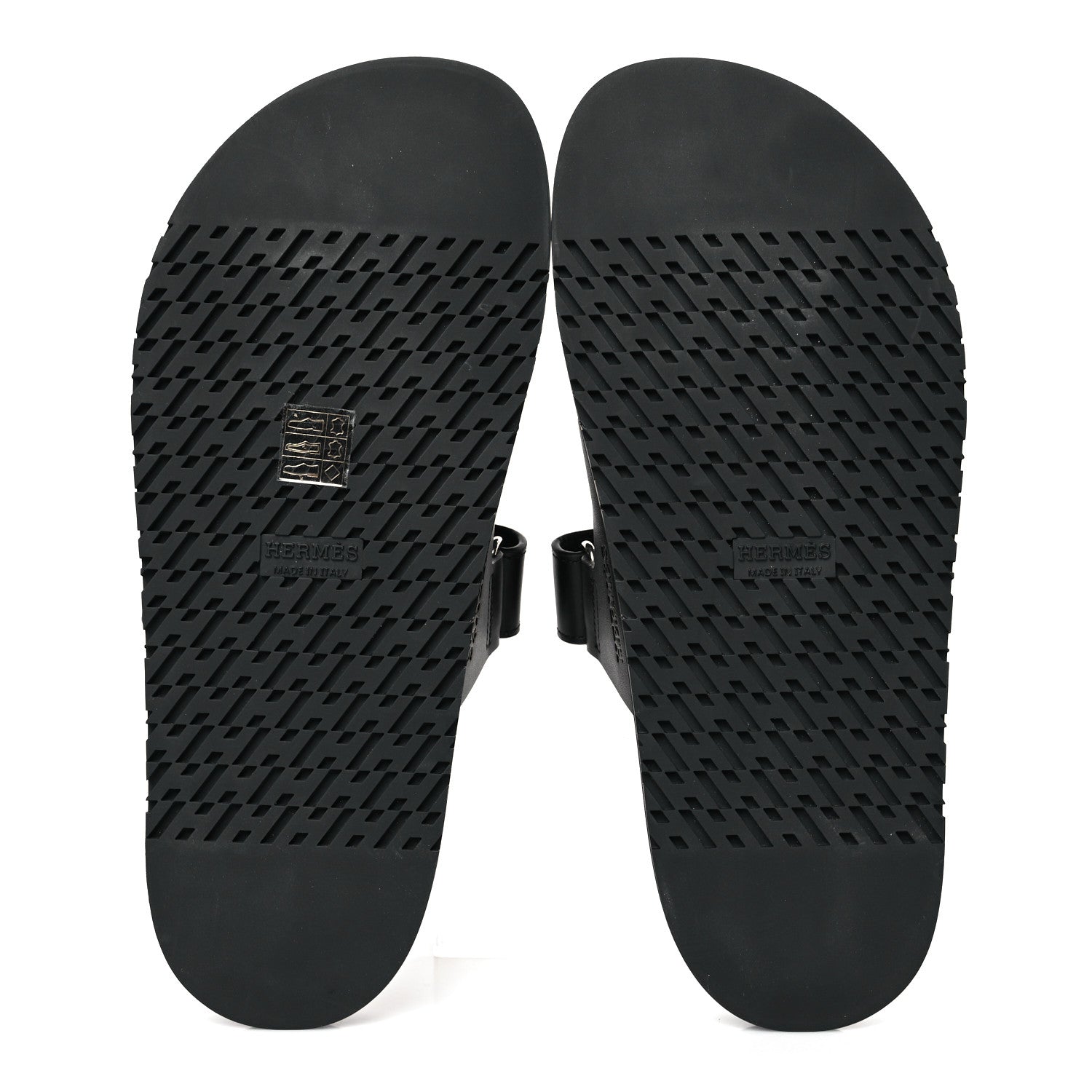 Hermes Calfskin Womens Chypre Sandals 39.5 Black 5 of 9