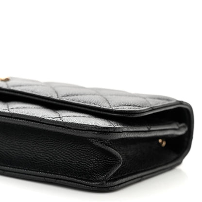 Chanel Caviar Quilted Long Clutch With Chain Black 11 of 12