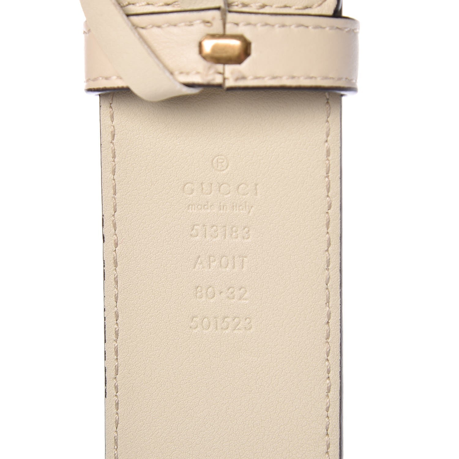 Gucci Calfskin Crystal Double G 40mm Belt 80 32 White Multicolor 4 of 7