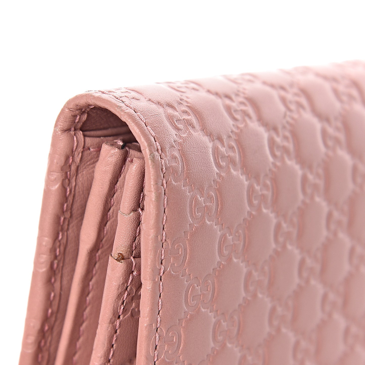 Soft Microguccissima Continental Wallet Soft Pink
