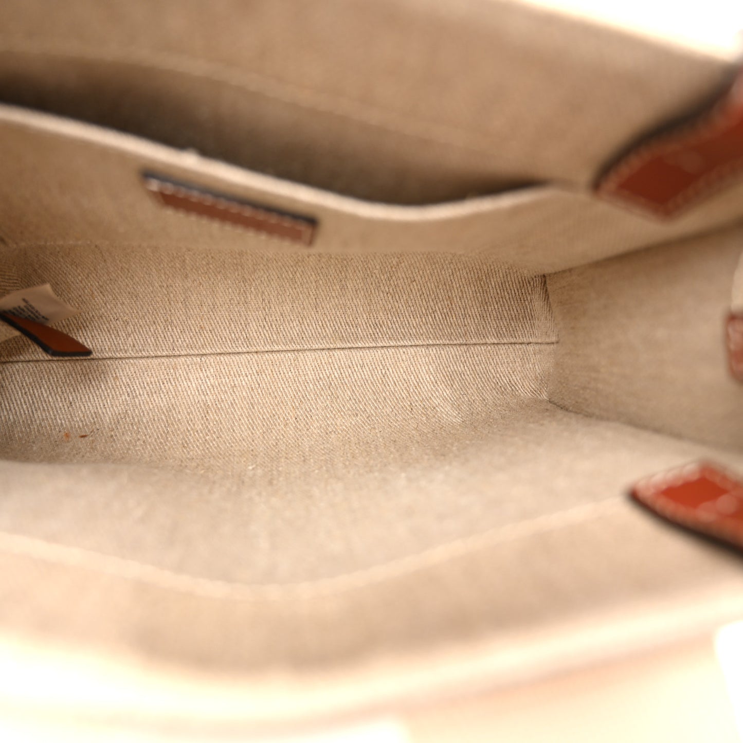 Cotton Calfskin Small Woody Ribbon Tote With Strap White Brown