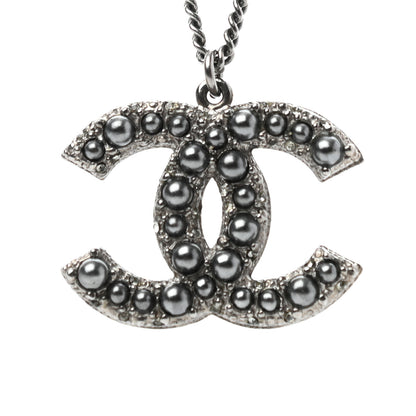 Chanel Crystal CC Necklace Ruthenium 3 of 4