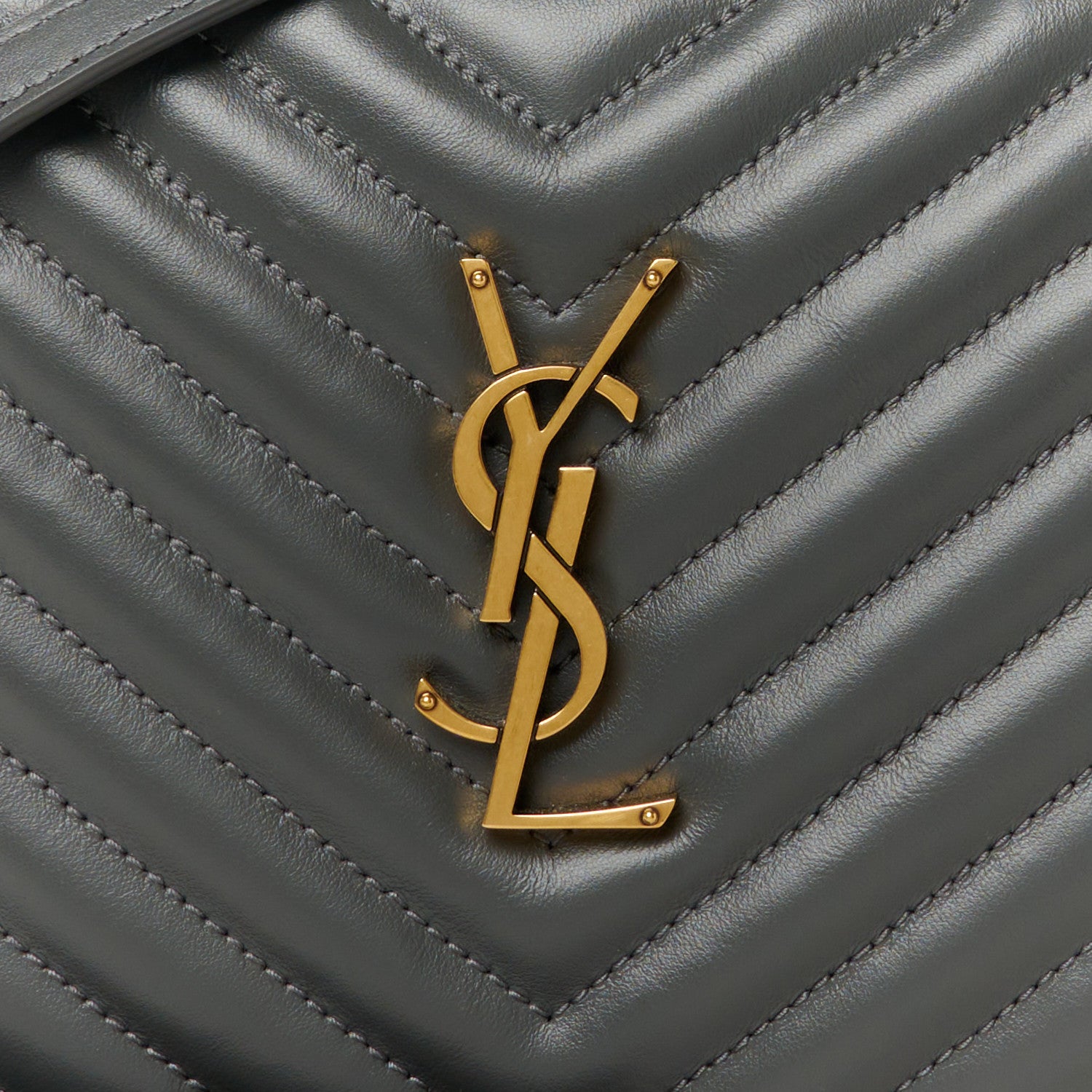 Saint Laurent Calfskin Matelasse Monogram Lou Camera Bag Storm 8 of 11