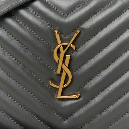 Saint Laurent Calfskin Matelasse Monogram Lou Camera Bag Storm 8 of 11