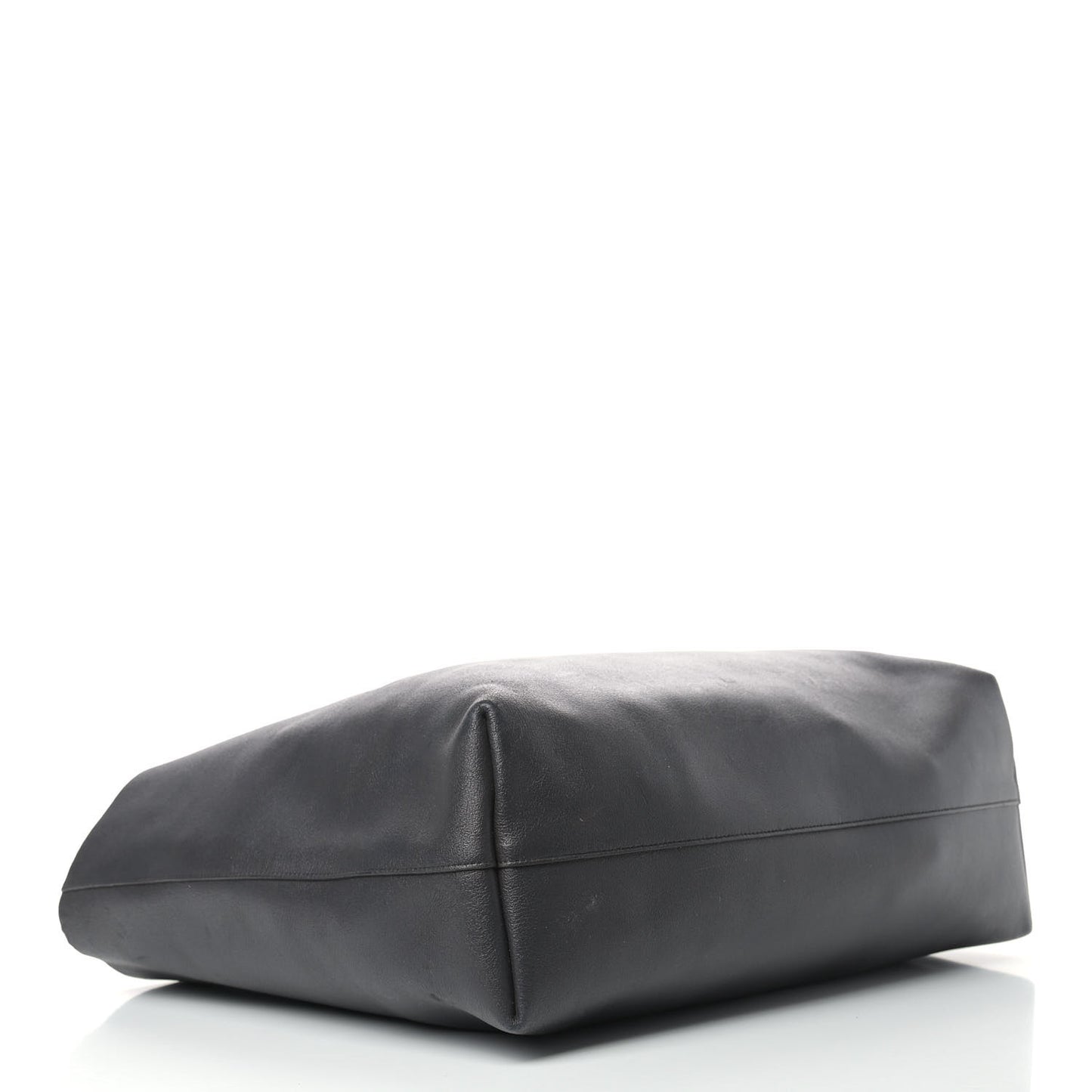 Calfskin Large Shopping Tote Black Earth