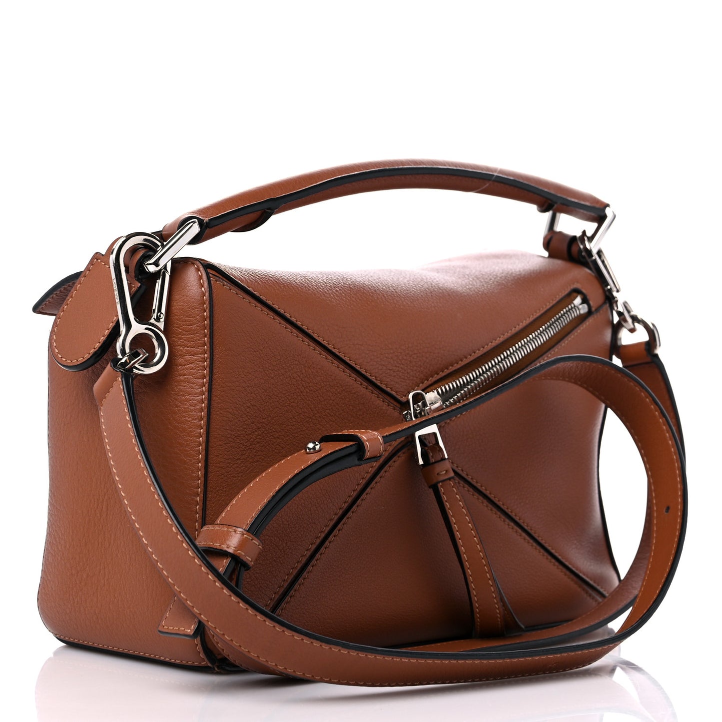Calfskin Small Puzzle Bag Tan