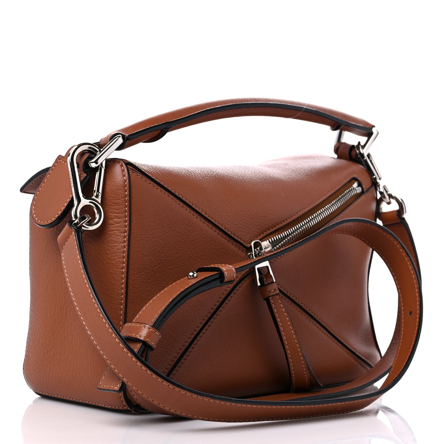 Loewe Calfskin Small Puzzle Bag Tan 3 of 13