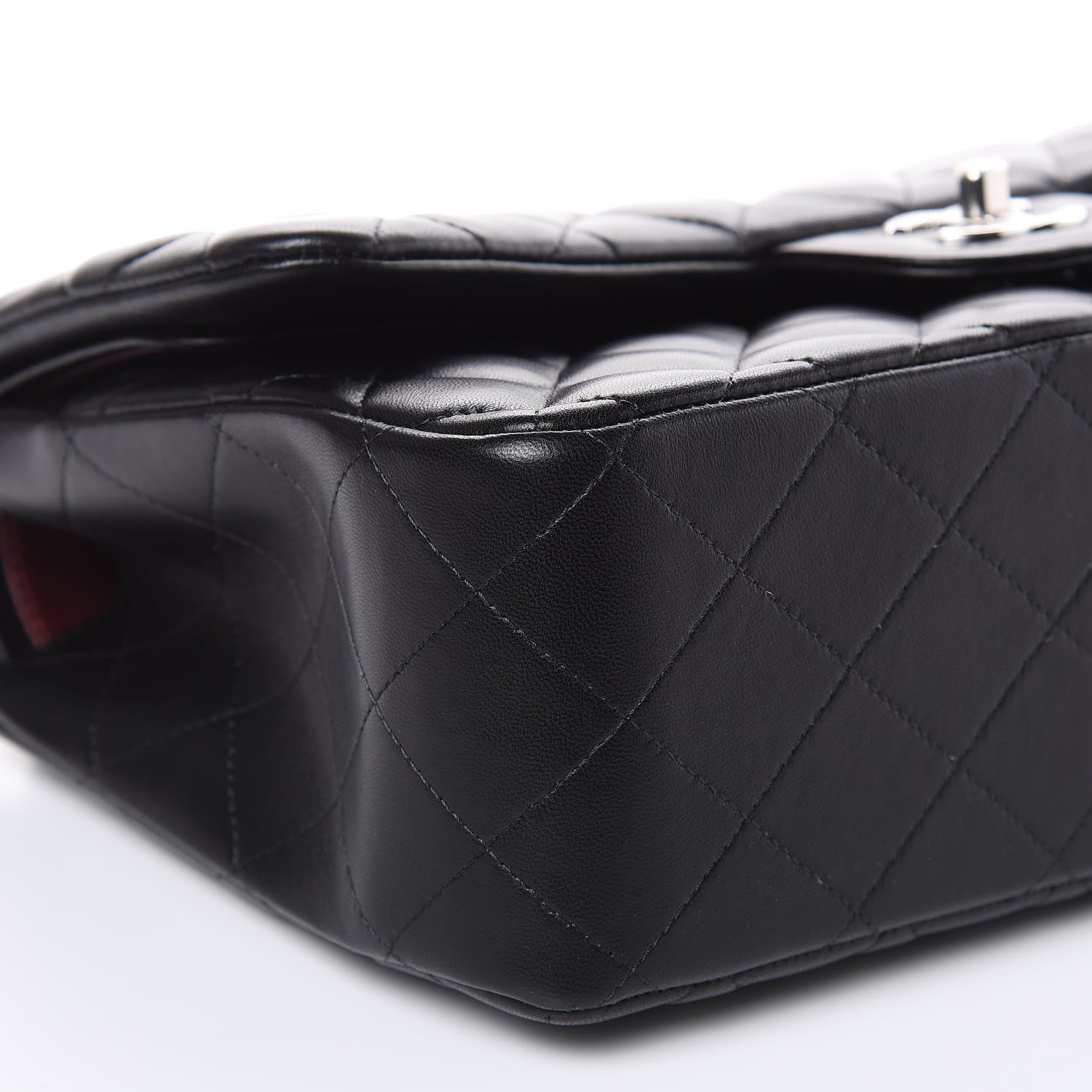 Chanel Lambskin Quilted Jumbo Double Flap Black 9 of 10