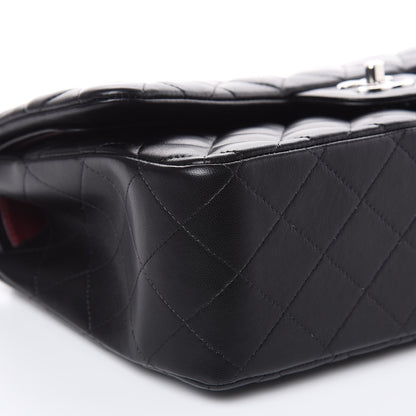 Chanel Lambskin Quilted Jumbo Double Flap Black 9 of 10
