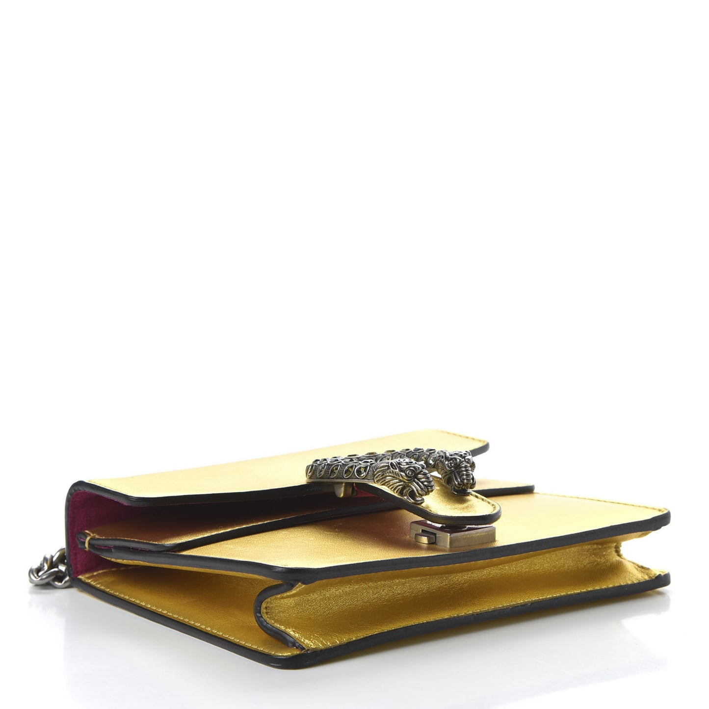 Metallic Calfskin Crystal Mini Dionysus Shoulder Bag Gold