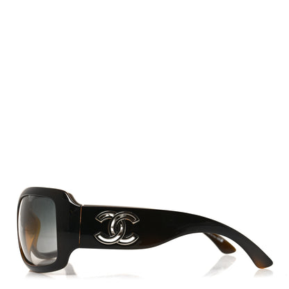 Chanel Acetate CC Sunglasses 6018 Black Brown 3 of 7