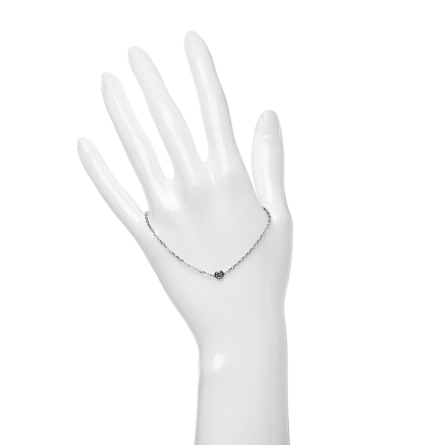 Cartier 18K White Gold Diamond SM D'Amour Bracelet 2 of 5