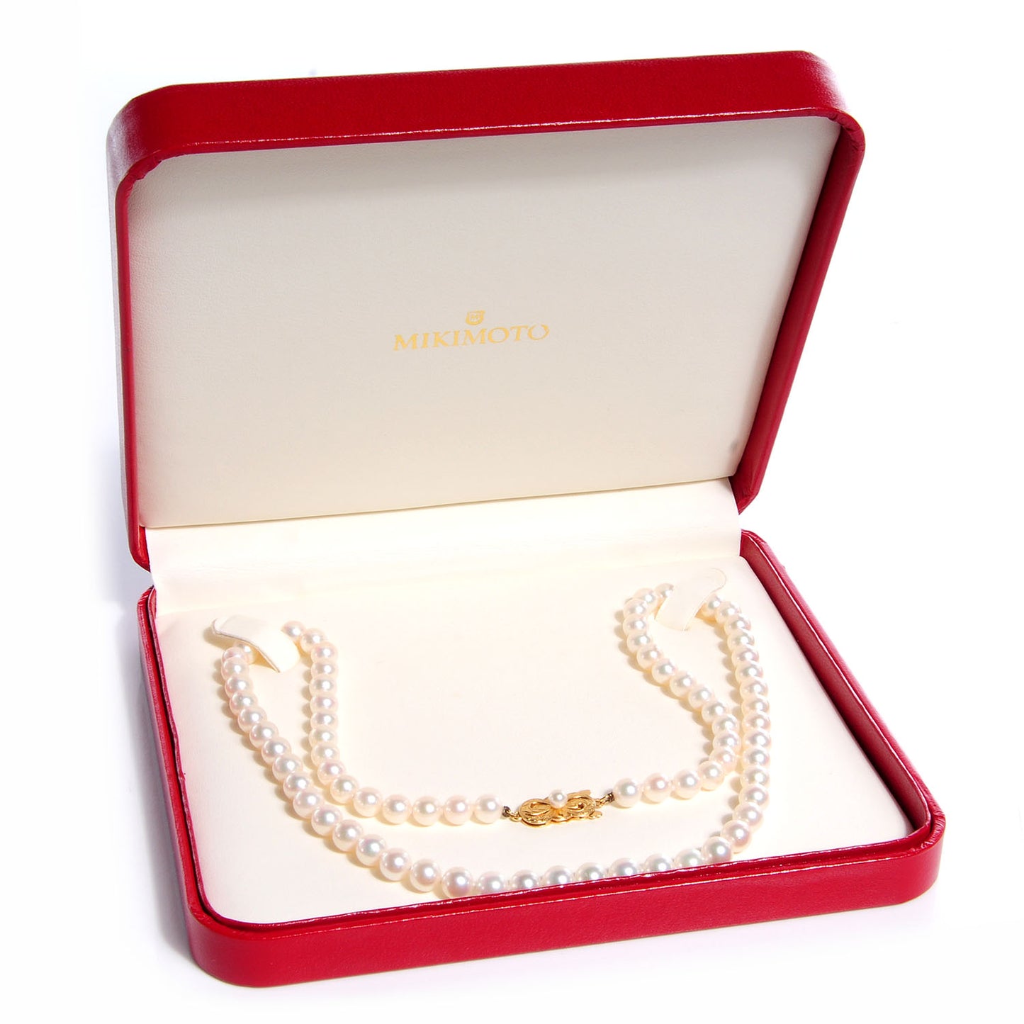 18k Gold Cultured Akoya 6mm Pearl Strand Necklace 20