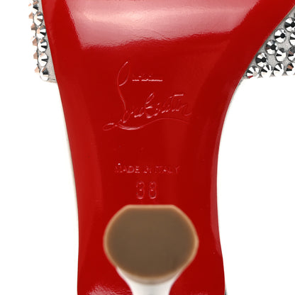 Christian Louboutin Suede Metallic Kid Lambskin Strass Mariza Is Back 85 Sandals 38 Silver 5 of 8