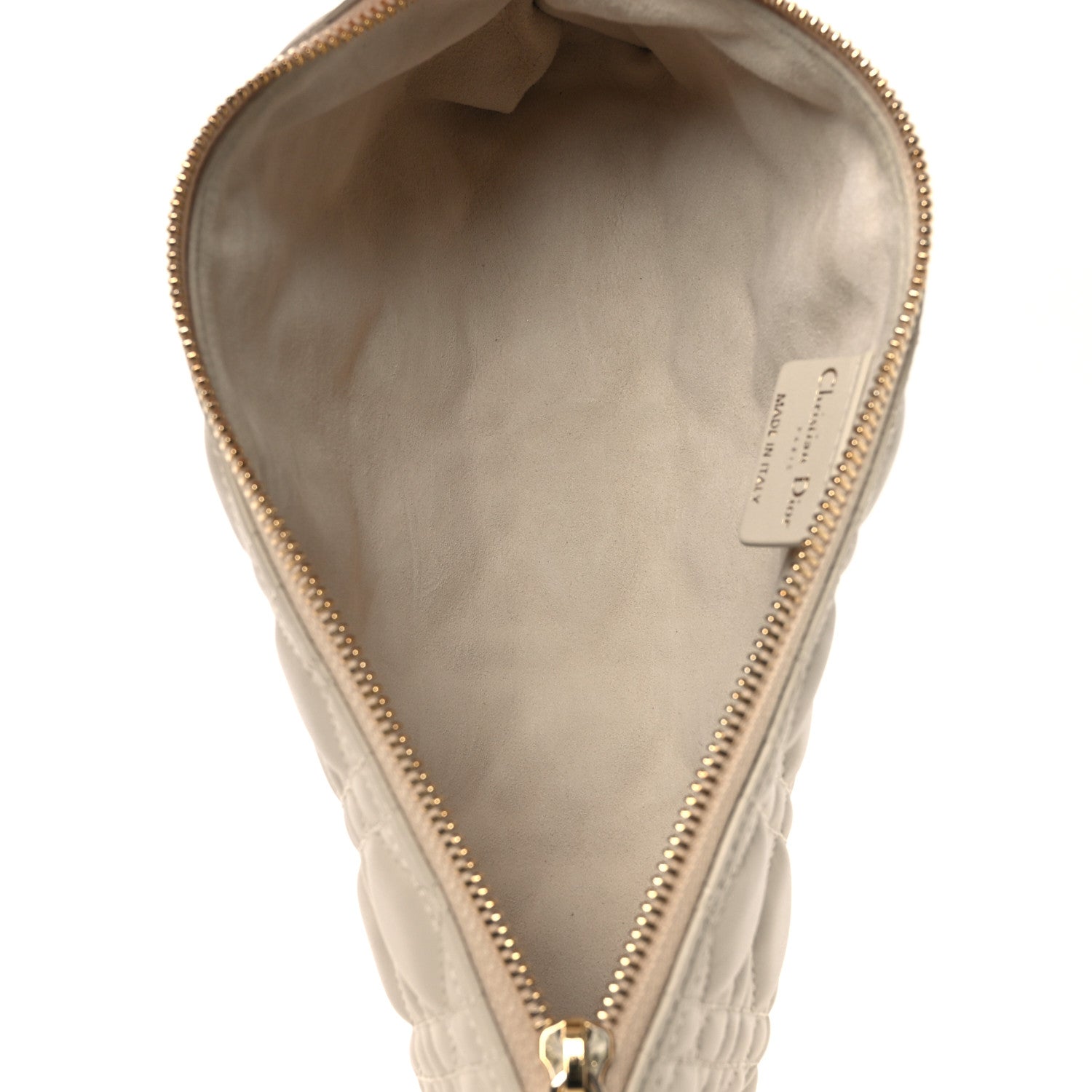 Christian Dior Lambskin Cannage Dior Club Bag  Dusty Ivory 5 of 10
