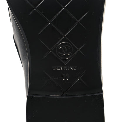 Chanel Lambskin Quilted CC Turnlock Loafers 38 Black 8 of 9
