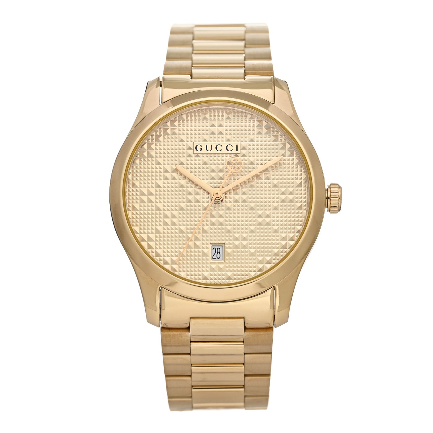 Stainless Steel 38mm G-Timeless Diamante Quartz Watch Gold