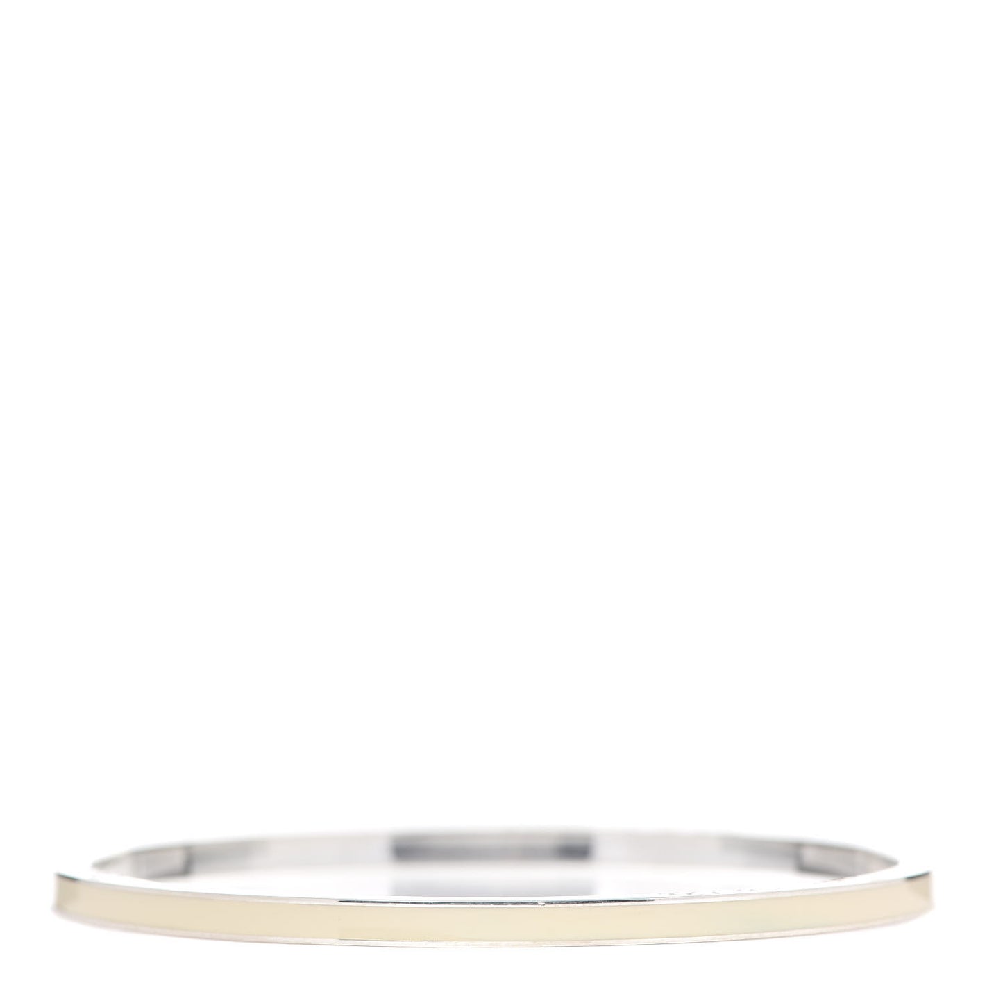 Sterling Silver Enamel Bangle Bracelet Cream