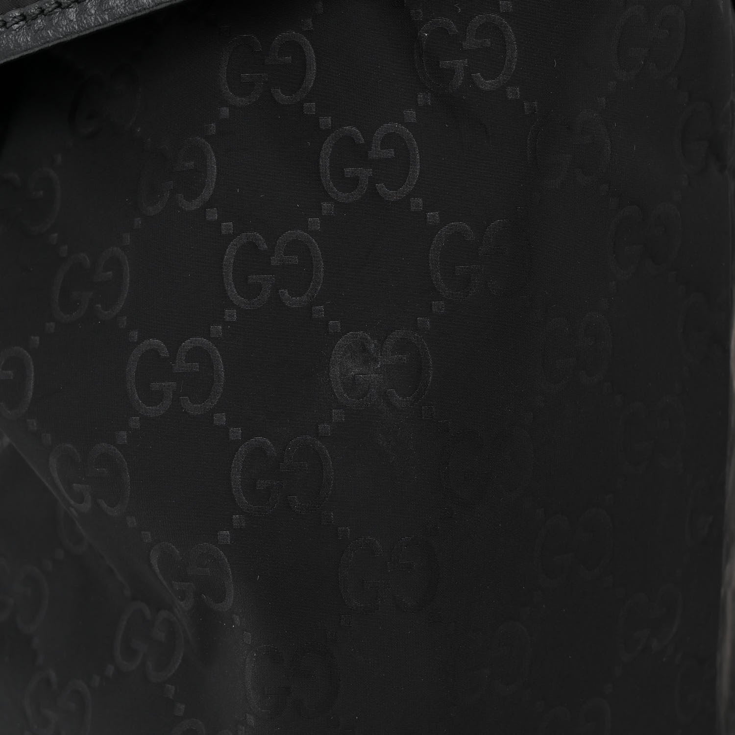 Gucci Nylon Monogram Medium Light Double Buckle Backpack Black 11 of 11