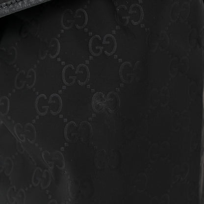 Gucci Nylon Monogram Medium Light Double Buckle Backpack Black 11 of 11
