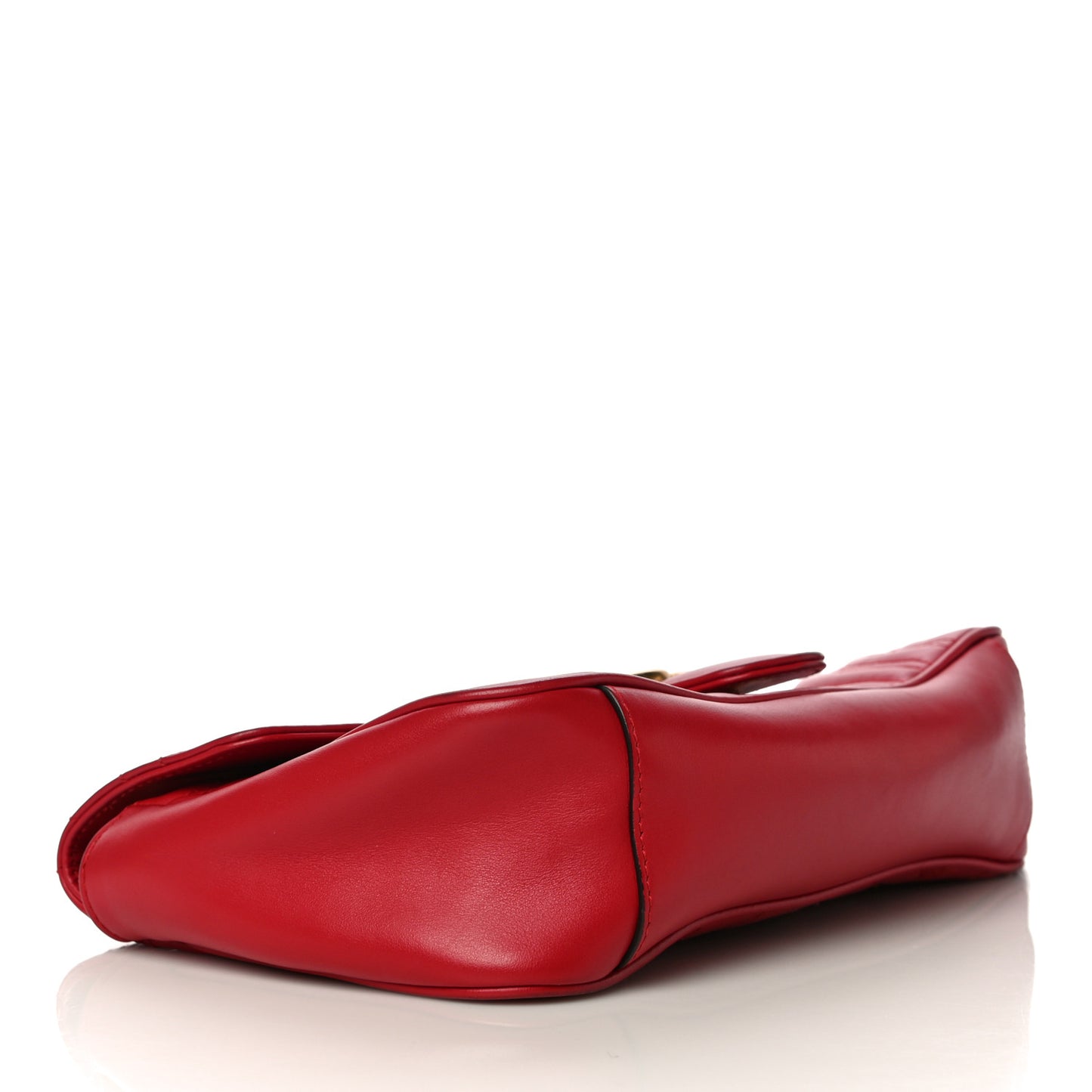 Calfskin Matelasse Small GG Marmont Shoulder Bag Hibiscus Red