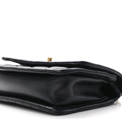 Chanel Shiny Lambskin Flap Clutch With Chain Black 8 of 11