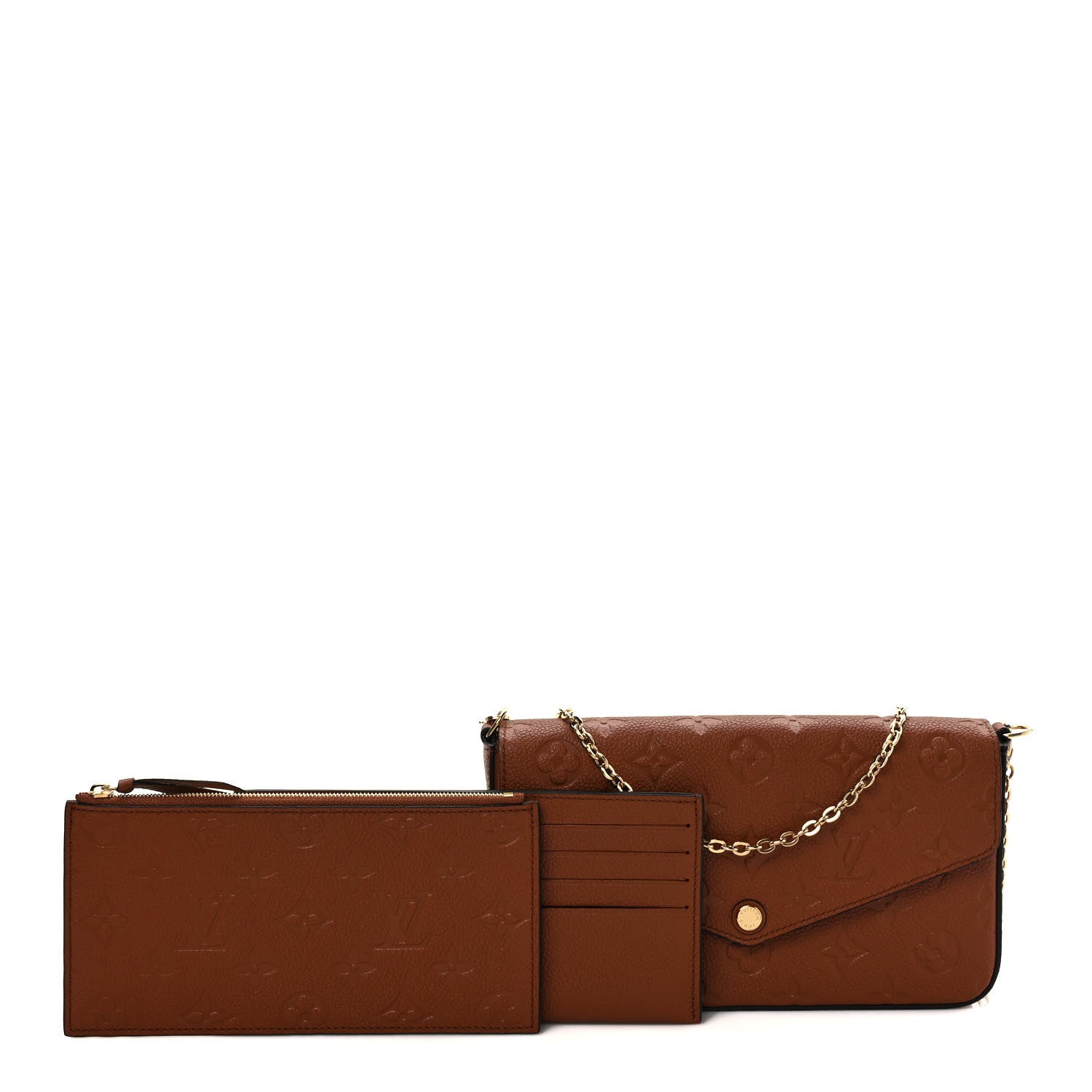 Louis Vuitton Empreinte Pochette Felicie Chain Wallet Cognac 1 of 11