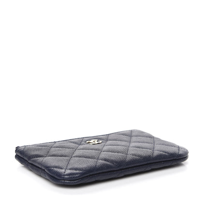 Chanel Caviar Quilted Small Cosmetic Case Navy Blue 4 of 8