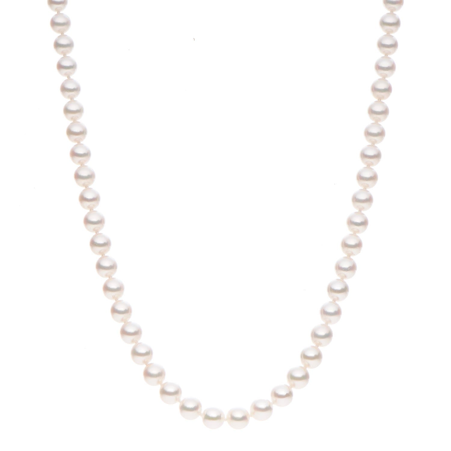 Mikimoto 18K White Gold Akoya Cultured Pearl 6-7mm Strand Necklace 17 1 of 6