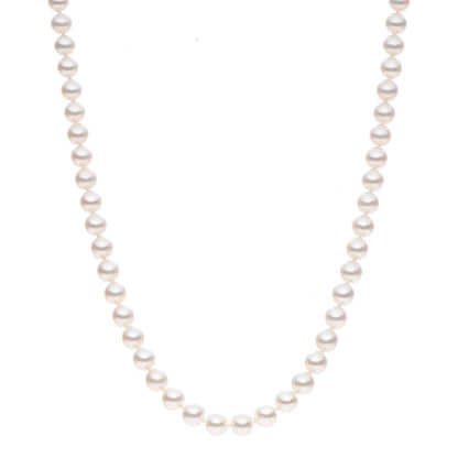 Mikimoto 18K White Gold Akoya Cultured Pearl 6-7mm Strand Necklace 17 1 of 6
