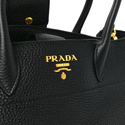 Prada Vitello Phenix Tote Black 6 of 11