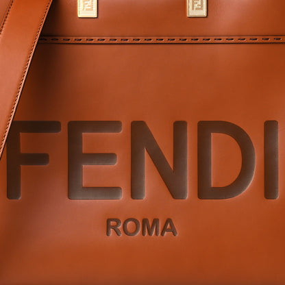 Fendi Vitello King Plexiglass Medium Fendi Sunshine Shopper Tote Cuoio 8 of 10